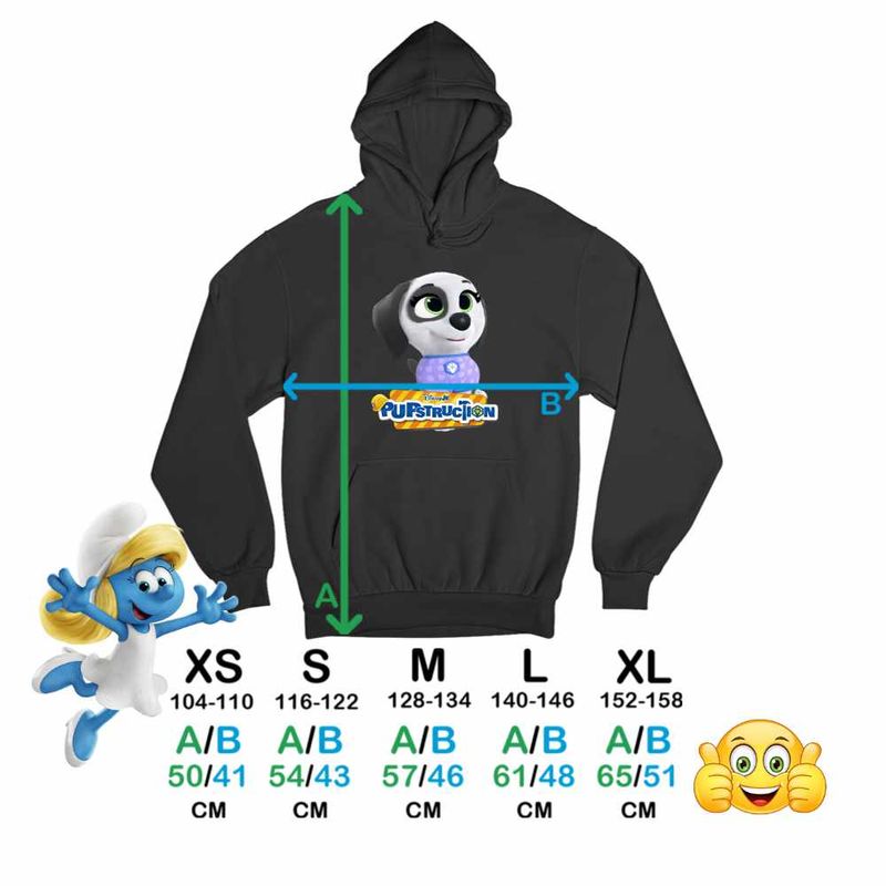 Fashion, accesorii si bijuterii - Copii - Imbracaminte copii - Pulovere si hanorace copii - Hanorac Copii Fete Pupstruction Bailey Catelusi Constructori, negru, marime XL Copii - Infinity.ro