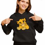 Fashion, accesorii si bijuterii - Copii - Imbracaminte copii - Pulovere si hanorace copii - Hanorac Copii Fete Simba Lion King, negru, marime S Copii - Infinity.ro