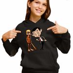 Fashion, accesorii si bijuterii - Copii - Imbracaminte copii - Pulovere si hanorace copii - Hanorac Copii Fete Mr Bean Tung Tung Sahur, negru, marime XS Copii - Infinity.ro