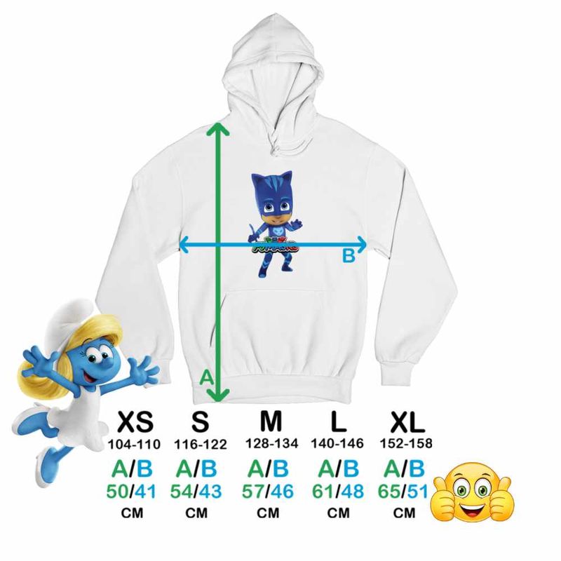 Fashion, accesorii si bijuterii - Copii - Imbracaminte copii - Pulovere si hanorace copii - Hanorac Copii Baieti Pj Masks Catboy Eroii Pijama, alb, marime XS Copii - Infinity.ro