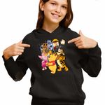 Fashion, accesorii si bijuterii - Copii - Imbracaminte copii - Pulovere si hanorace copii - Hanorac Copii Fete Roblox Winnie the Pooh Lemingii, negru, marime M Copii - Infinity.ro