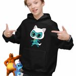 Fashion, accesorii si bijuterii - Copii - Imbracaminte copii - Pulovere si hanorace copii - Hanorac Copii Baieti Super Pisicute Bitsy SuperKitties, negru, marime XS Copii - Infinity.ro