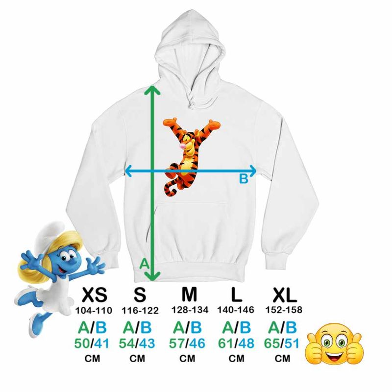 Fashion, accesorii si bijuterii - Copii - Imbracaminte copii - Pulovere si hanorace copii - Hanorac Copii Fete Tigrul Tigger Ursuletul Winnie the Pooh Puh, alb, marime XS Copii - Infinity.ro