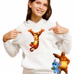 Fashion, accesorii si bijuterii - Copii - Imbracaminte copii - Pulovere si hanorace copii - Hanorac Copii Fete Tigrul Tigger Ursuletul Winnie the Pooh Puh, alb, marime XS Copii - Infinity.ro