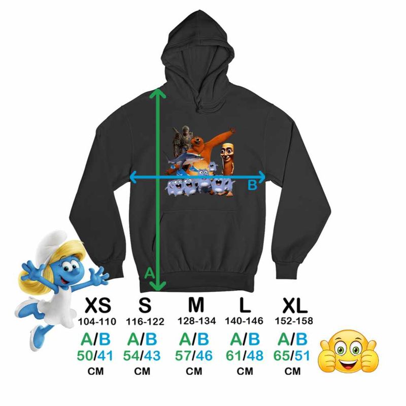 Fashion, accesorii si bijuterii - Copii - Imbracaminte copii - Pulovere si hanorace copii - Hanorac Copii Fete Grizzy Lemingi Brainrot Tung Sahur Tralalero Wukong, negru, marime XS Copii - Infinity.ro