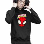 Fashion, accesorii si bijuterii - Copii - Imbracaminte copii - Pulovere si hanorace copii - Hanorac Copii Baieti Paienjenel Spidey and his amazing friends, negru, marime XL Copii - Infinity.ro