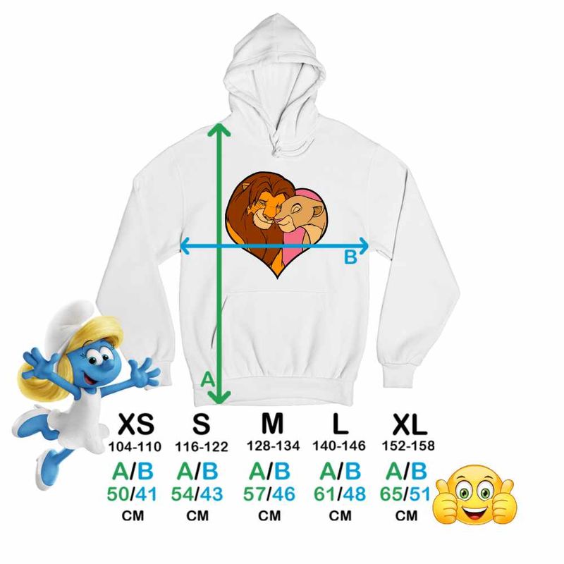 Fashion, accesorii si bijuterii - Copii - Imbracaminte copii - Pulovere si hanorace copii - Hanorac Copii Baieti Regele Leu Love, alb, marime XL Copii - Infinity.ro