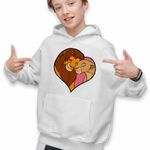 Fashion, accesorii si bijuterii - Copii - Imbracaminte copii - Pulovere si hanorace copii - Hanorac Copii Baieti Regele Leu Love, alb, marime XL Copii - Infinity.ro