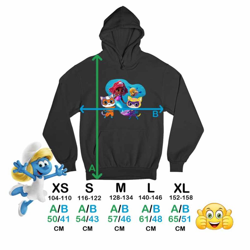 Fashion, accesorii si bijuterii - Copii - Imbracaminte copii - Pulovere si hanorace copii - Hanorac Copii Fete Super Pisicute Ghem Sclipi Ariel Mica Sirena, negru, marime L Copii - Infinity.ro