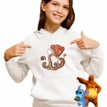 Fashion, accesorii si bijuterii - Copii - Imbracaminte copii - Pulovere si hanorace copii - Hanorac Copii Fete Varsator Zodiac Horoscop Aquarius Mandala Astrologie, alb, marime L Copii - Infinity.ro