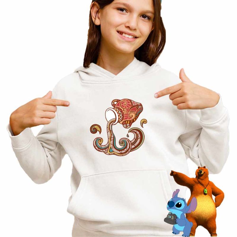 Fashion, accesorii si bijuterii - Copii - Imbracaminte copii - Pulovere si hanorace copii - Hanorac Copii Fete Varsator Zodiac Horoscop Aquarius Mandala Astrologie, alb, marime L Copii - Infinity.ro