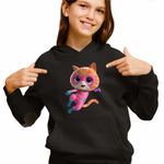 Fashion, accesorii si bijuterii - Copii - Imbracaminte copii - Pulovere si hanorace copii - Hanorac Copii Fete Super Pisicute Ginny SuperKitties, negru, marime M Copii - Infinity.ro