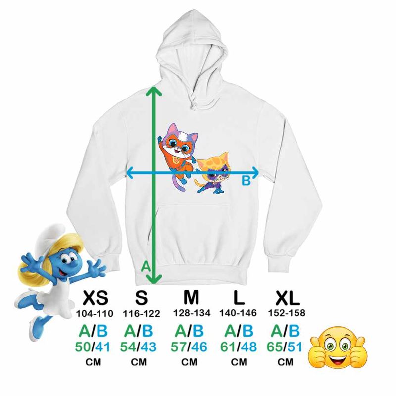 Fashion, accesorii si bijuterii - Copii - Imbracaminte copii - Pulovere si hanorace copii - Hanorac Copii Fete Super Pisicute Ghem Sclipi, alb, marime S Copii - Infinity.ro