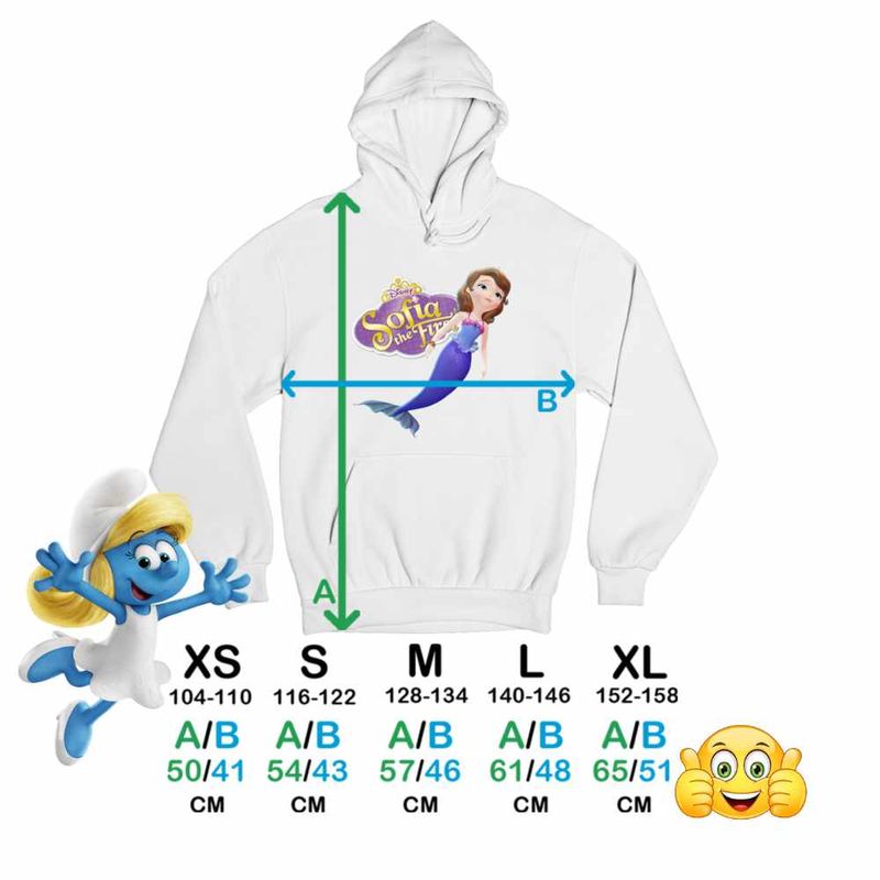Fashion, accesorii si bijuterii - Copii - Imbracaminte copii - Pulovere si hanorace copii - Hanorac Copii Baieti Sofia Intai Sirena, Sofia the First, alb, marime L Copii - Infinity.ro
