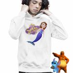 Fashion, accesorii si bijuterii - Copii - Imbracaminte copii - Pulovere si hanorace copii - Hanorac Copii Baieti Sofia Intai Sirena, Sofia the First, alb, marime L Copii - Infinity.ro