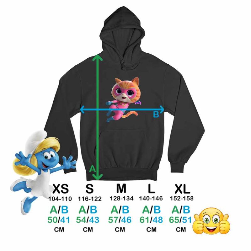 Fashion, accesorii si bijuterii - Copii - Imbracaminte copii - Pulovere si hanorace copii - Hanorac Copii Baieti Super Pisicute Ginny SuperKitties, negru, marime XS Copii - Infinity.ro