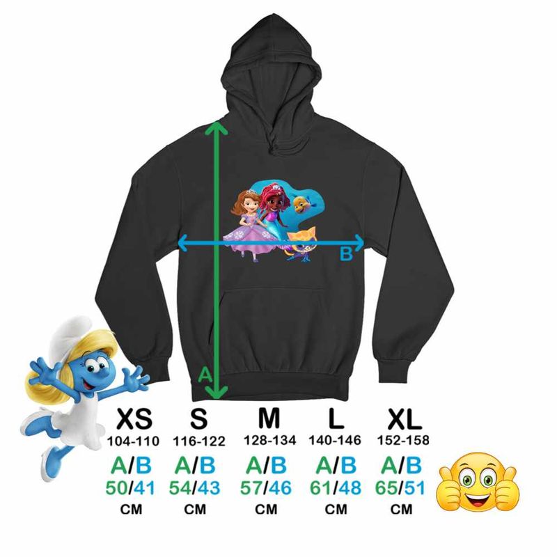 Fashion, accesorii si bijuterii - Copii - Imbracaminte copii - Pulovere si hanorace copii - Hanorac Copii Fete Sofia Ariel Sclipi Super Pisicute, negru, marime S Copii - Infinity.ro