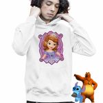 Fashion, accesorii si bijuterii - Copii - Imbracaminte copii - Pulovere si hanorace copii - Hanorac Copii Baieti Printesa Sofia Intai, Sofia the First, alb, marime M Copii - Infinity.ro