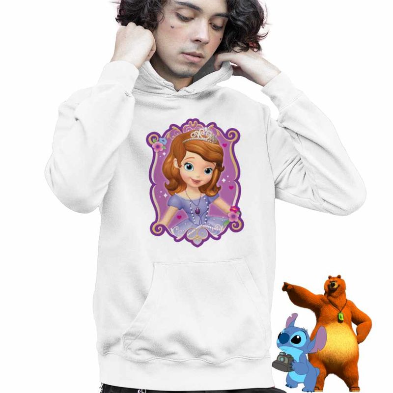 Fashion, accesorii si bijuterii - Copii - Imbracaminte copii - Pulovere si hanorace copii - Hanorac Copii Baieti Printesa Sofia Intai, Sofia the First, alb, marime M Copii - Infinity.ro
