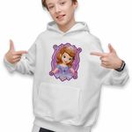 Fashion, accesorii si bijuterii - Copii - Imbracaminte copii - Pulovere si hanorace copii - Hanorac Copii Baieti Printesa Sofia Intai, Sofia the First, alb, marime M Copii - Infinity.ro