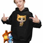 Fashion, accesorii si bijuterii - Copii - Imbracaminte copii - Pulovere si hanorace copii - Hanorac Copii Baieti SuperKitties Sclipi Sparks Super Pisicute, negru, marime L Copii - Infinity.ro