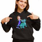 Fashion, accesorii si bijuterii - Copii - Imbracaminte copii - Pulovere si hanorace copii - Hanorac Copii Fete Sofia Intai Dragon, Sofia the First, negru, marime L Copii - Infinity.ro
