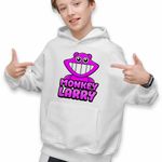 Fashion, accesorii si bijuterii - Copii - Imbracaminte copii - Pulovere si hanorace copii - Hanorac Copii Baieti Banban Monkey Larry Garden , alb, marime M Copii - Infinity.ro