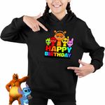 Fashion, accesorii si bijuterii - Copii - Imbracaminte copii - Pulovere si hanorace copii - Hanorac Copii Fete Sprunki Happy Birthday Gamer, negru, marime XL Copii - Infinity.ro