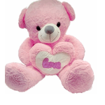 Jucarii, Copii si Bebe - Jucarii si jocuri - Jucarii de plus - Jucarie De Plus Ursulet, roz cu inima, 100-120CM - Infinity.ro