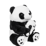 Jucarii, Copii si Bebe - Jucarii si jocuri - Jucarii de plus - Jucarie de plus, Panda cu pui, alb si negru, 38 cm - Infinity.ro