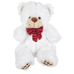 Jucarii, Copii si Bebe - Jucarii si jocuri - Jucarii de plus - Jucarie de plus, model ursulet cu papion, 20-40 cm, alb - Infinity.ro