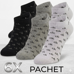 Fashion, accesorii si bijuterii - Barbati - Lenjerie si pijamale barbati - Sosete si ciorapi barbati - Set 6 perechi sosete la glezna Calvin Klein, alb, negru, gri, marimea 41-46 - Infinity.ro