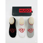 Fashion, accesorii si bijuterii - Barbati - Lenjerie si pijamale barbati - Sosete si ciorapi barbati - Set 6 perechi sosete scurte la glezna Hugo, unisex, marime universala - Infinity.ro