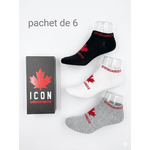 Fashion, accesorii si bijuterii - Barbati - Lenjerie si pijamale barbati - Sosete si ciorapi barbati - Set 6 perechi sosete talpici Dsquared2, unisex, marime universala - Infinity.ro