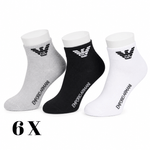 Fashion, accesorii si bijuterii - Barbati - Lenjerie si pijamale barbati - Sosete si ciorapi barbati - Set 6 perechi sosete Emporio Armani, alb, negru, gri, marimea 41-46 - Infinity.ro
