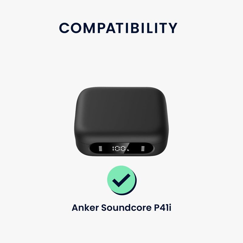 TV, Audio-Video si Foto - Portabile audio - Casti audio - Husa casti Kwmobile pentru Anker Soundcore P41i, protectie la zgarieturi, Silicon, negru - Infinity.ro