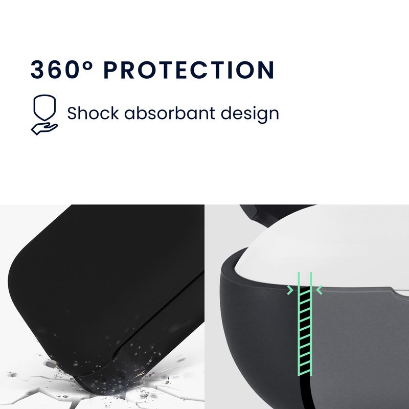 TV, Audio-Video si Foto - Portabile audio - Casti audio - Husa casti Kwmobile pentru Anker Soundcore P41i, protectie la zgarieturi, Silicon, negru - Infinity.ro