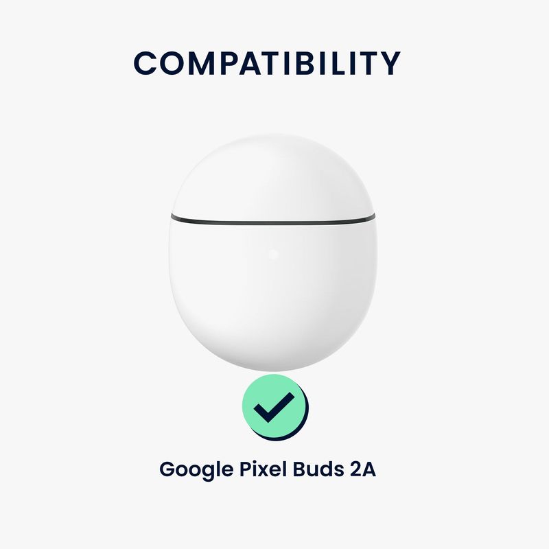 TV, Audio-Video si Foto - Portabile audio - Casti audio - Husa casti Kwmobile pentru Google Pixel Buds 2a, protectie la zgarieturi, Silicon, albastru - Infinity.ro