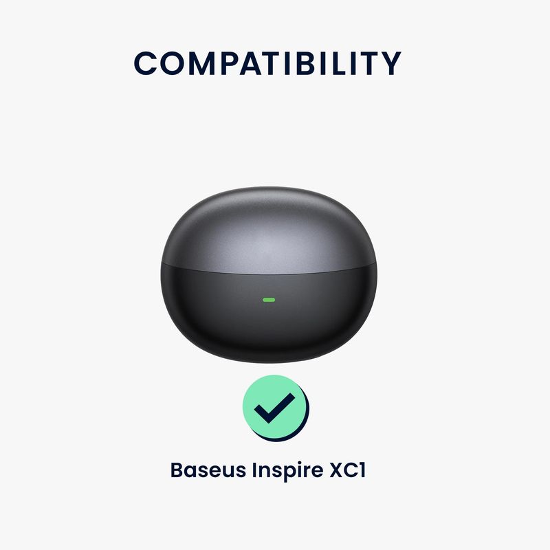 TV, Audio-Video si Foto - Portabile audio - Casti audio - Husa casti Kwmobile pentru Baseus Inspire XC1, protectie la zgarieturi, Silicon, portocaliu - Infinity.ro
