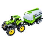 Jucarii, Copii si Bebe - Jucarii si jocuri - Vehicule si jucarii cu telecomanda - Masinute - Tractor de Jucarie cu Cisterna Detasabila si Mecanism cu Frictiune, Brat Mobil, Din Plastic Rezistent, 3 ani+ - Infinity.ro