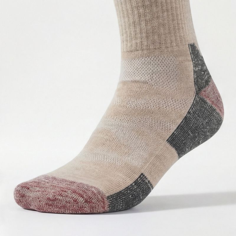 Fashion, accesorii si bijuterii - Barbati - Lenjerie si pijamale barbati - Sosete si ciorapi barbati - Sosete Termice pentru Ski si Drumetii, 92% Lana Merino, Groase, Respirabile, Uscare Rapida, Unisex - Beige, M (35 - 39) - Infinity.ro