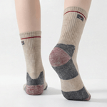 Fashion, accesorii si bijuterii - Barbati - Lenjerie si pijamale barbati - Sosete si ciorapi barbati - Sosete Termice pentru Ski si Drumetii, 92% Lana Merino, Groase, Respirabile, Uscare Rapida, Unisex - Beige, M (35 - 39) - Infinity.ro