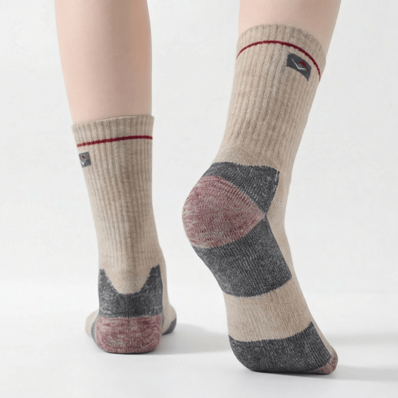 Fashion, accesorii si bijuterii - Barbati - Lenjerie si pijamale barbati - Sosete si ciorapi barbati - Sosete Termice pentru Ski si Drumetii, 92% Lana Merino, Groase, Respirabile, Uscare Rapida, Unisex - Beige, M (35 - 39) - Infinity.ro