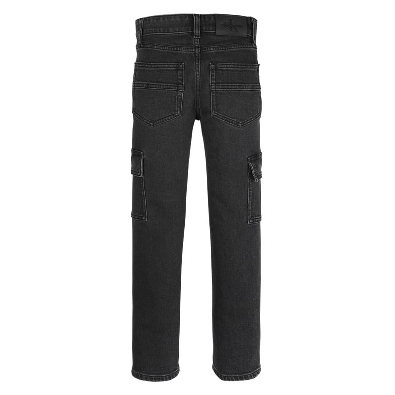 Fashion, accesorii si bijuterii - Copii - Imbracaminte copii - Pantaloni copii - Blugi baieti Calvin Klein IB0IB02520T 14 ani 164 CM Negru - Infinity.ro