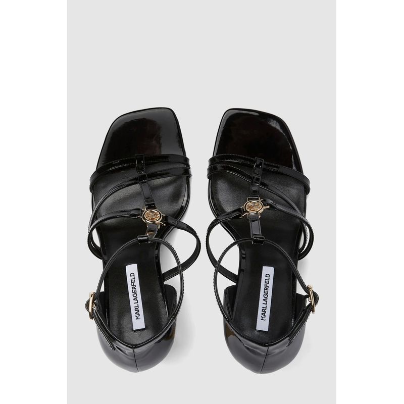 Fashion, accesorii si bijuterii - Femei - Incaltaminte femei - Sandale femei - Sandale de dama piele naturala Karl Lagerfeld KL32001 36 EU Negru - Infinity.ro