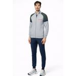 Fashion, accesorii si bijuterii - Barbati - Imbracaminte - Treninguri barbati - Trening barbati Lotto LA1082C, set bluza cu fermoar si pantaloni, regular fit Gri 4XL INTL - Infinity.ro