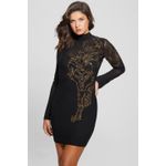 Fashion, accesorii si bijuterii - Femei - Imbracaminte femei - Rochii femei - Rochie dama Guess LS RYDER W3BK0R XS INTL Negru - Infinity.ro