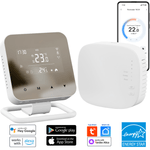 Casa si Gradina - Termice - Centrale termice si accesorii - Accesorii incalzire - BIRAI MirrorTherm Smart Thermostat Wireless, WiFi, Tuya, Alexa, Google, Receiver, Heating/Cooling, Black - Infinity.ro