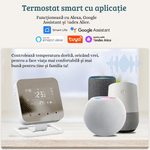 Casa si Gradina - Termice - Centrale termice si accesorii - Accesorii incalzire - BIRAI MirrorTherm Smart Thermostat Wireless, WiFi, Tuya, Alexa, Google, Receiver, Heating/Cooling, Black - Infinity.ro
