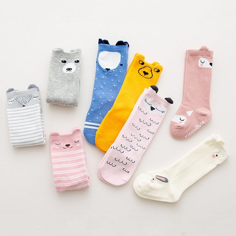 Fashion, accesorii si bijuterii - Copii - Lenjerie si pijamale copii - Sosete si dresuri copii - Sosete lungi cu animalute drool (varsta: 2-4 ani, culoare: roz inchis) - Infinity.ro